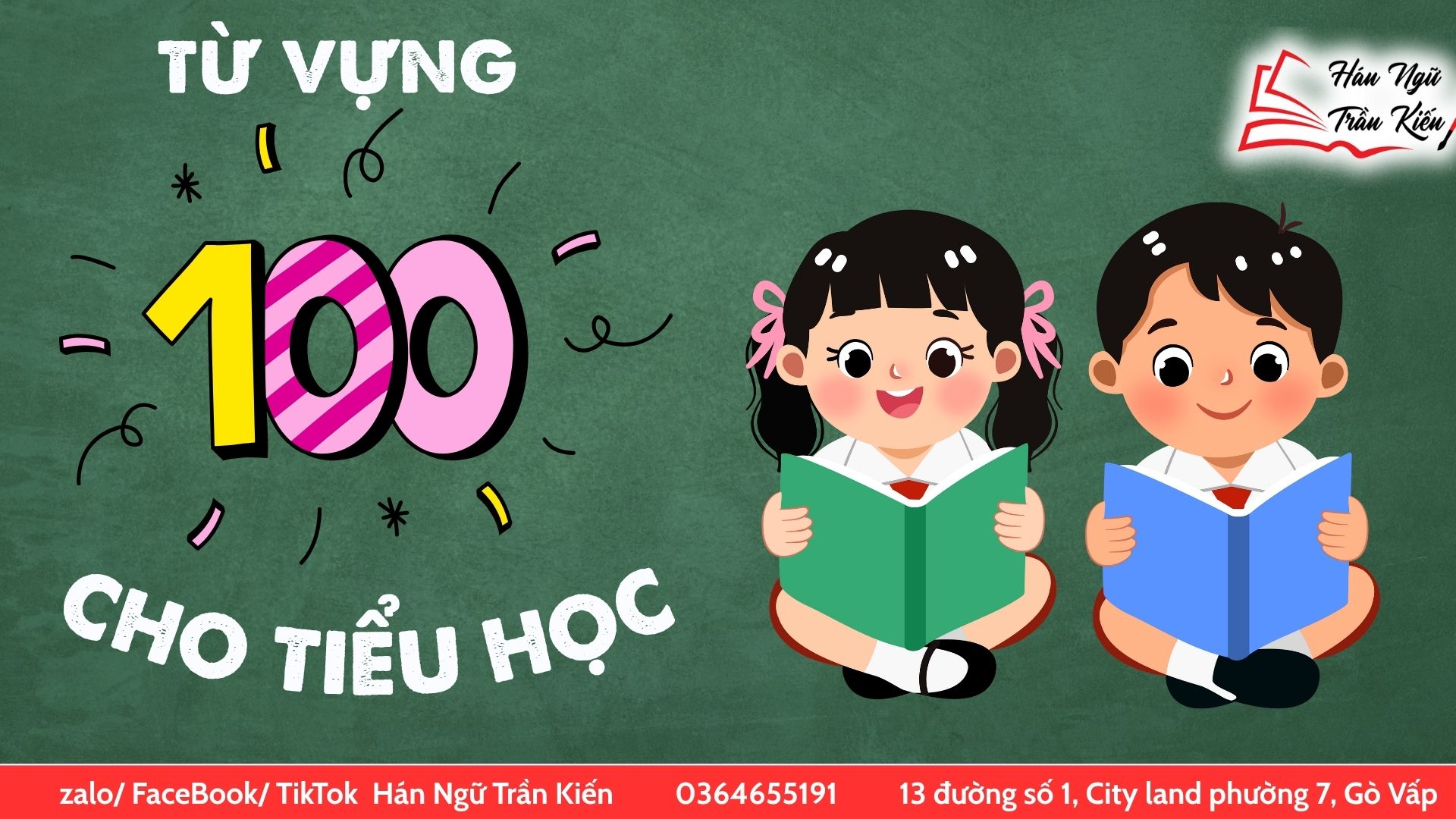 100 từ vựng tiếng Trung cơ bản dành cho học sinh tiểu học