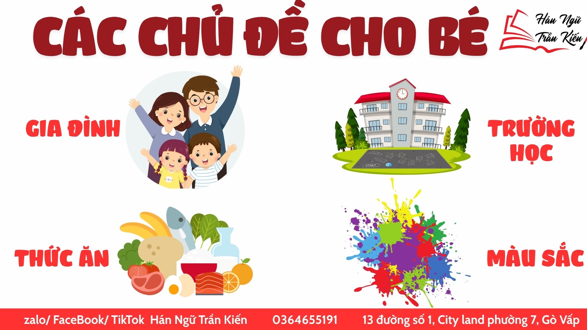 100 từ vựng tiếng Trung cơ bản dành cho học sinh tiểu học