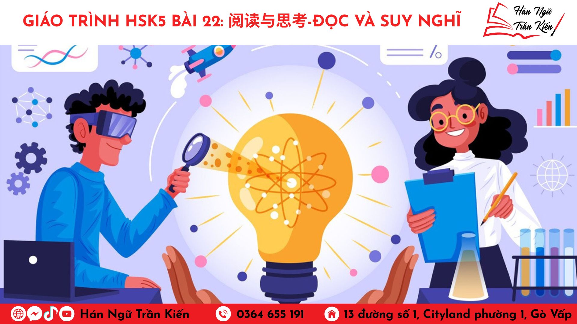 GIÁO TRÌNH HSK5 BÀI 22: 阅读与思考-ĐỌC VÀ SUY NGHĨ